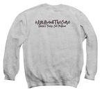 #TillyStrong, a Sport Grey Crewneck Sweatshirt (back-view)