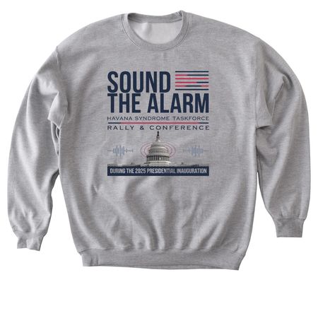 Sound the Alarm: 2025 Inauguration Rally Gear, a Sport Grey Softstyle Crewneck Sweatshirt