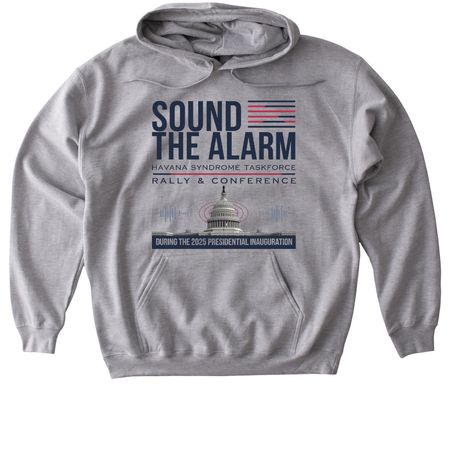 Sound the Alarm: 2025 Inauguration Rally Gear, a Sport Grey Gildan Softstyle Pullover Hoodie