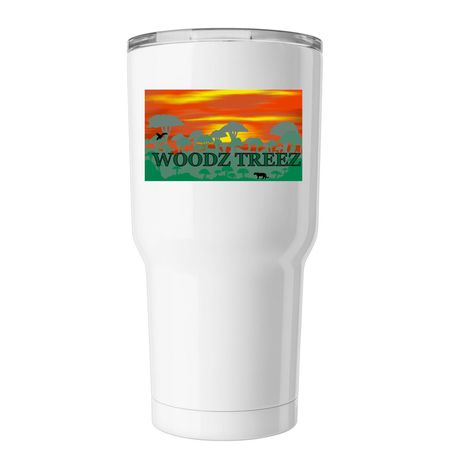 Woodz Treez Tumbler, a White Insulated Tumbler