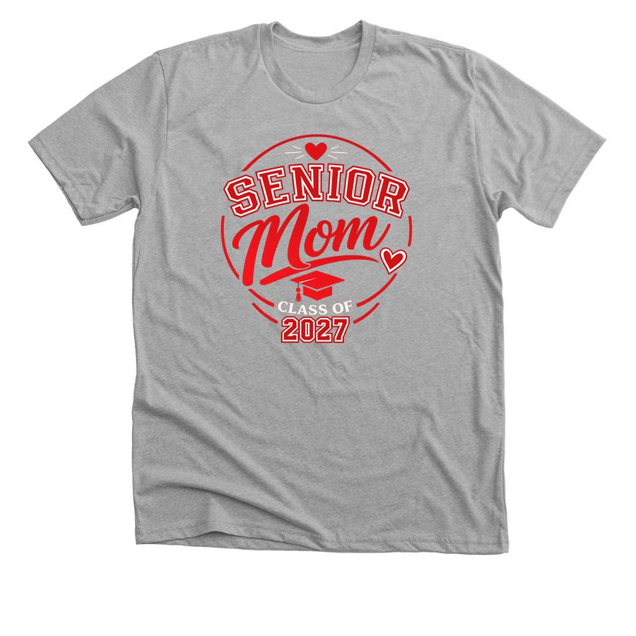 Senior Mom&nbsp;, a Athletic Heather Premium Unisex Tee