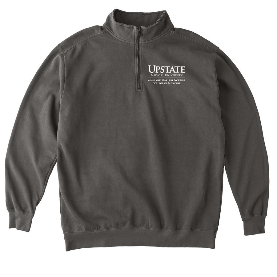 Go to Apparel with full white logo!, a Pepper Comfort Colors Quarter Zip Pullover