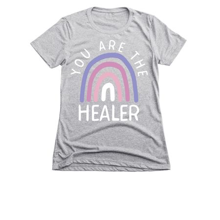 girlie pop rainbow tee, a Dark Heather Grey Women's Slim Fit Tee