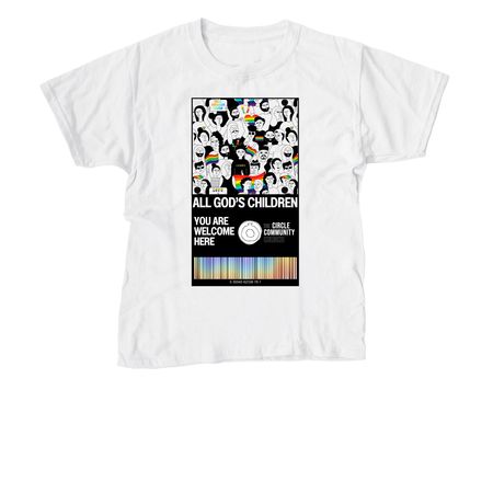 All God's Children, a White Youth Unisex Tee