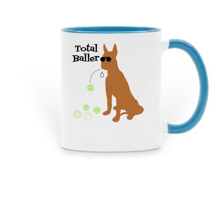 Total Baller Mug, a Light Blue Two-Tone Ceramic Mug