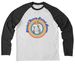 MCAR, a Space Black/ Bright White Allmade Eco Triblend Colorblock Raglan Long Sleeve Tee