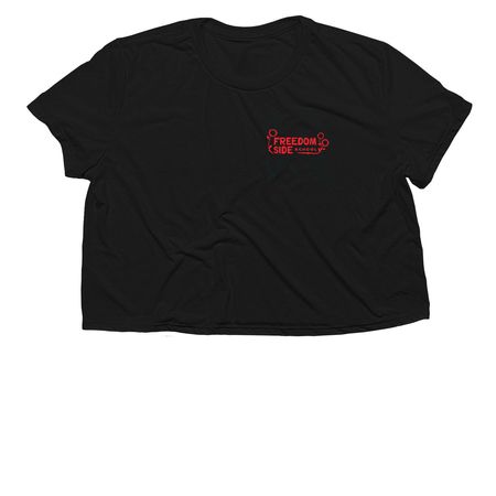 FSS- Wide Logo, a Black Women?s Flowy Cropped Tee