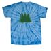 Corner and back design, a Baby Blue Classic Tie Dye Tee (back-view)