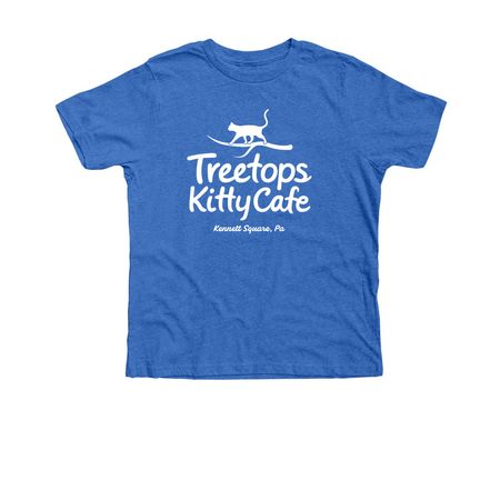 Treetops Premium Logo Tee, a Heather True Royal Premium Youth Tee
