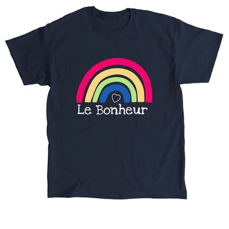 Le Bonheur Rainbow, a Navy Classic Unisex Tee