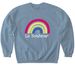 Le Bonheur Rainbow, a Stone Blue Softstyle Crewneck Sweatshirt