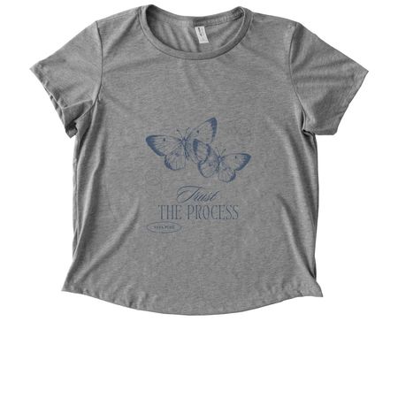 Trust the process, a Aluminum Grey Allmade Eco Triblend Women?s Scoop Neck Tee