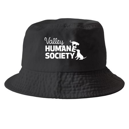Valley Humane Bucket Hats, a Black Printed Bucket Hat