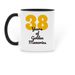 Tarameg Mugs, a Black Two-Tone Ceramic Mug (back-view)