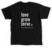 love - grow - serve, a Black Classic Unisex Tee