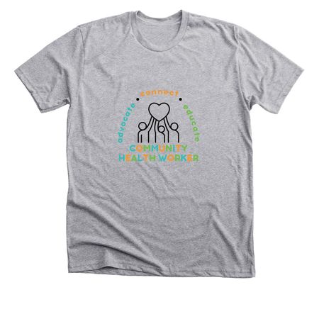 Advocate. Connect. Educate, a Athletic Heather Premium Unisex Tee
