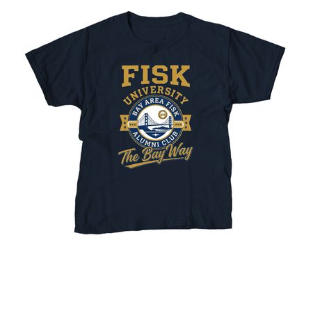 Fisk, The Bay Way, a Navy Youth Unisex Tee