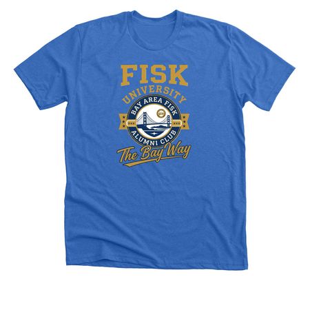 Fisk, The Bay Way, a Heather True Royal Premium Unisex Tee
