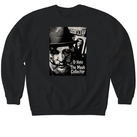 The Mask Collector, a Black Softstyle Crewneck Sweatshirt