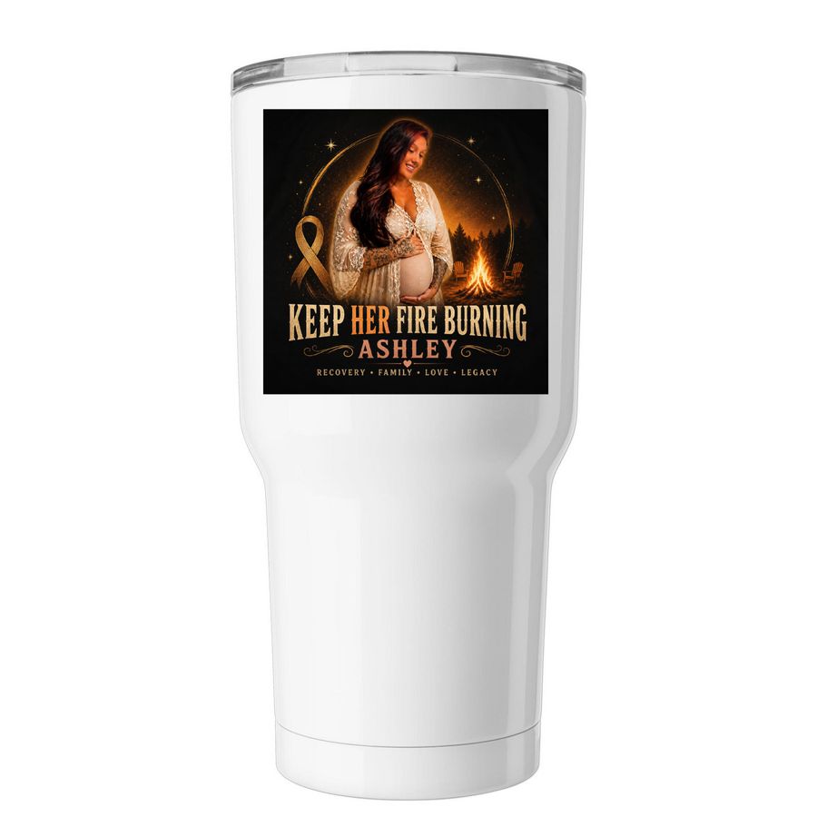 In honor of Ashley?, a White Insulated Tumbler