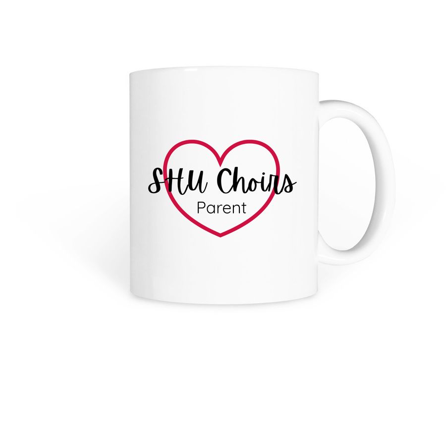 SHU Choirs Parent Mug, a White Coffee Mug