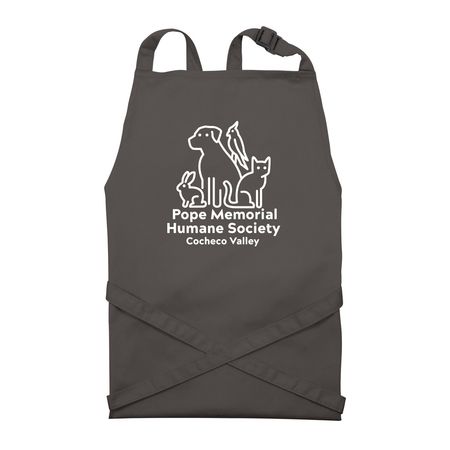 PMHS-CV Apron, a Dark Grey Recycled Bib Apron
