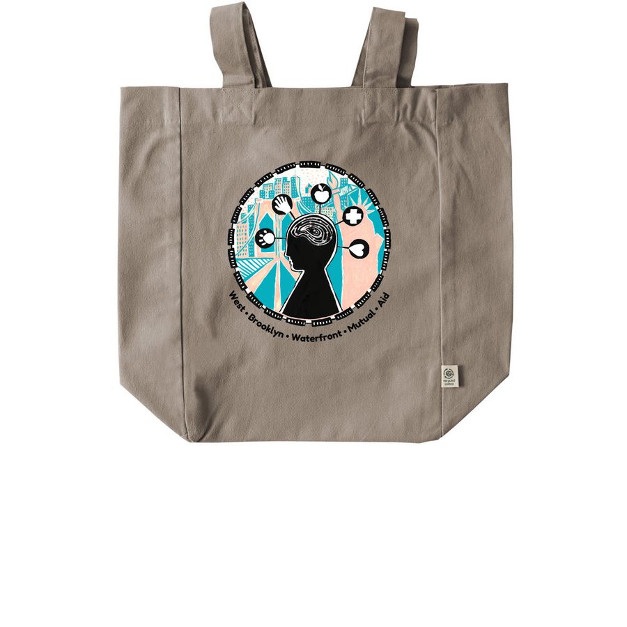 Interconnected Tote by Kamila, a Pumice Recycled Cotton Tote Bag