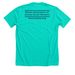 Be Positive, a Heather Sea Green Premium Unisex Tee (back-view)