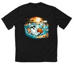 Summer vibes&nbsp;, a Black Classic Performance Tee (back-view)