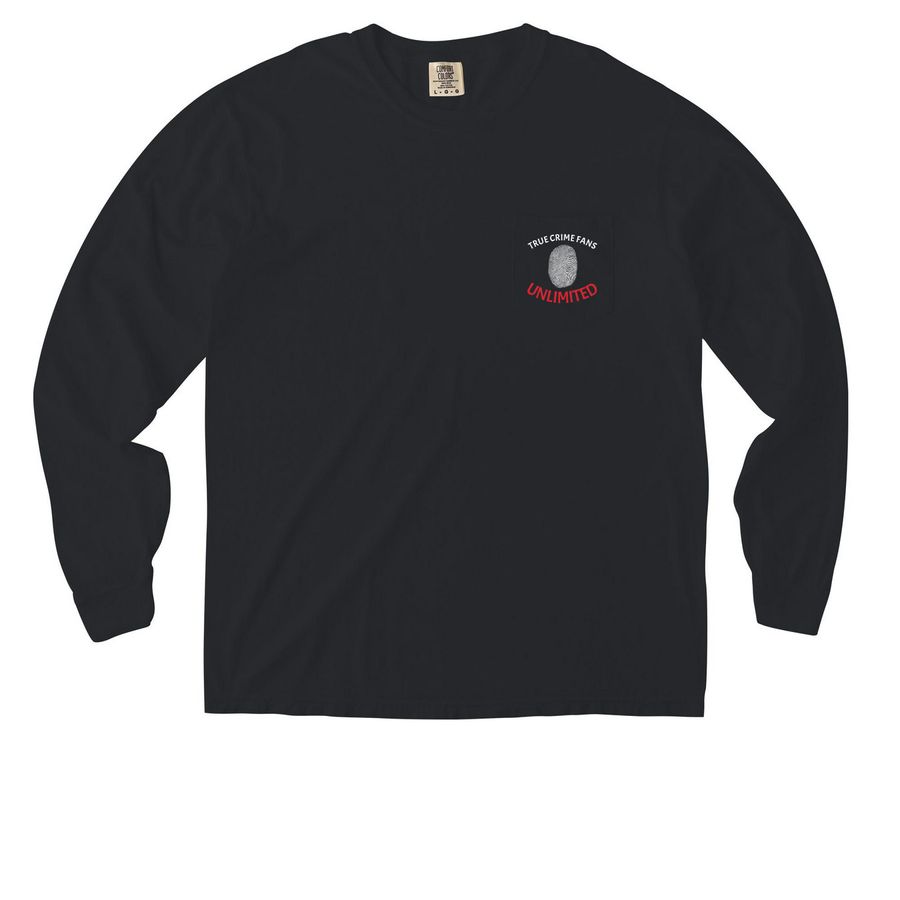 TCFU Pocket Shirts, a Black Comfort Colors Long Sleeve Pocket Tee