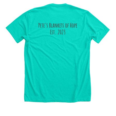 Love Language., a Heather Sea Green Premium Unisex Tee (back-view)