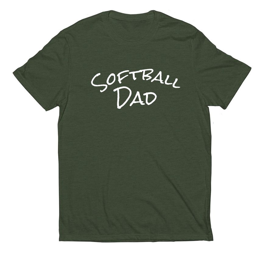 Softball Dad, a Herb Green Allmade Eco Triblend Unisex Tee