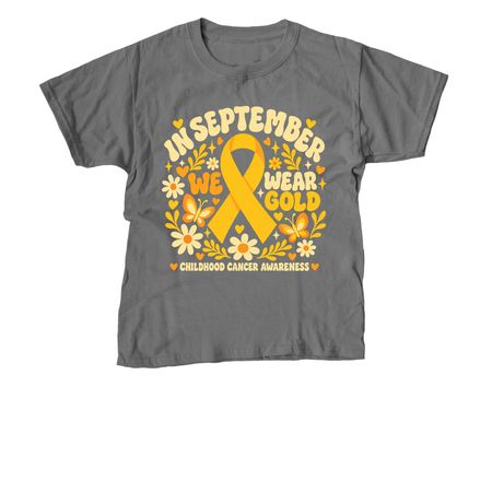 In September We Wear Gold, a Charcoal Youth Unisex Tee