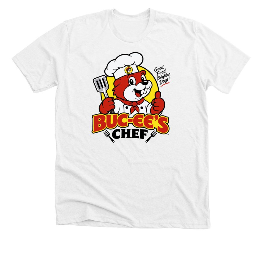Buc-ee?s Chef Beaver Funny Graphic T-Shirt, a Solid White Blend Premium Unisex Tee
