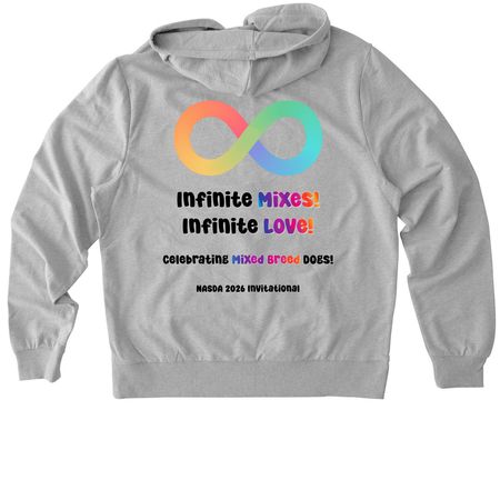 Mixed Breed Spirit Day 2026, a Granite Grey Heather Allmade Organic French Terry Zip Up Hoodie