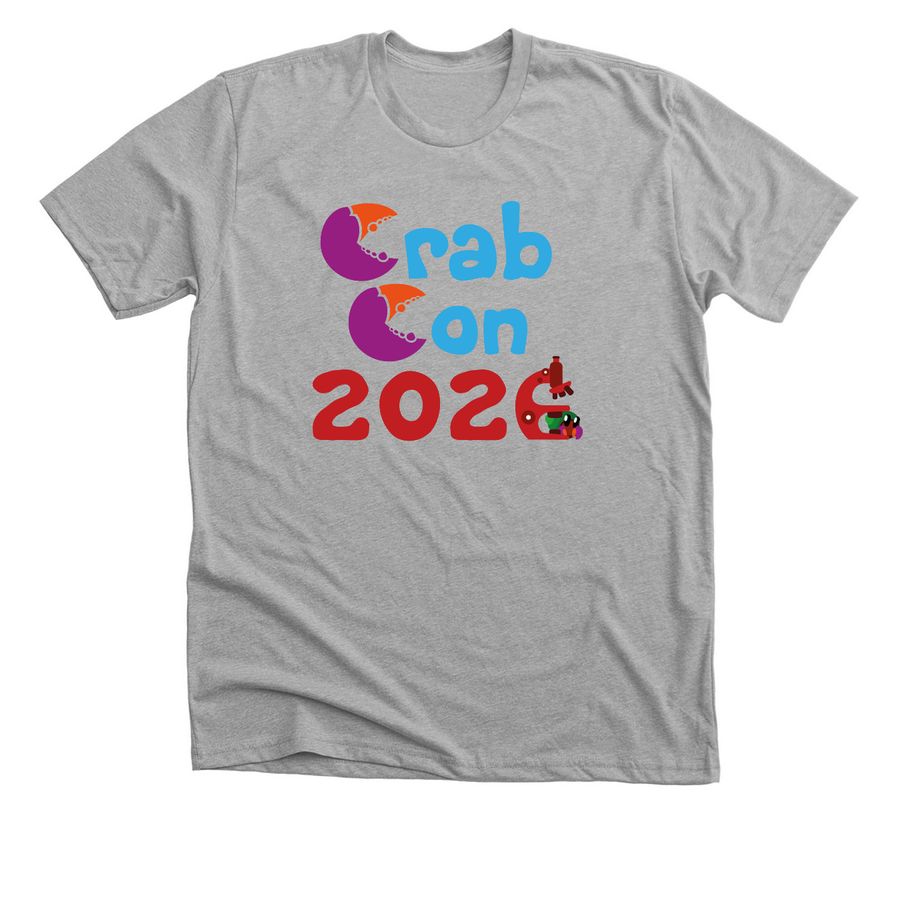 Crab Con 2026 Logo Shirts, a Athletic Heather Premium Unisex Tee