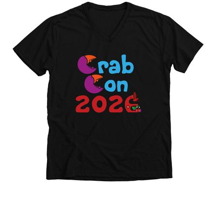 Crab Con 2026 Logo Shirts, a Solid Black Blend Premium V-Neck Tee