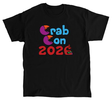 Crab Con 2026 Logo Shirts, a Black Classic Unisex Tee