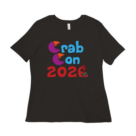 Crab Con 2026 Logo Shirts, a Black Women?s Relaxed Cotton Tee