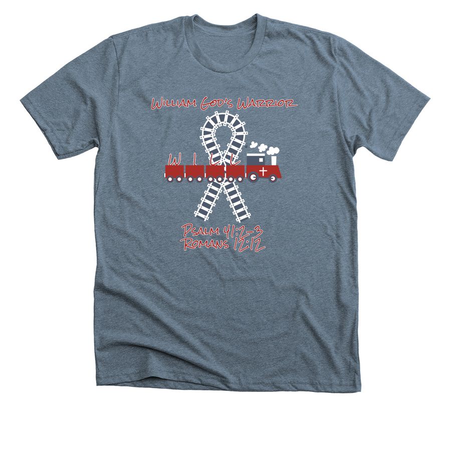 William the Warrior - v2, a Heather Slate Premium Unisex Tee