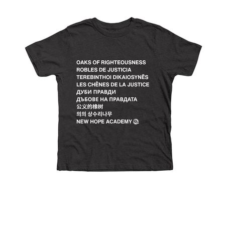 Oaks of Righteousness, a Dark Grey Heather Premium Youth Tee