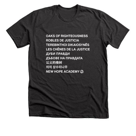 Oaks of Righteousness, a Dark Grey Heather Premium Unisex Tee