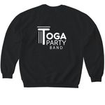 Toga Party Security, a Black Softstyle Crewneck Sweatshirt (back-view)
