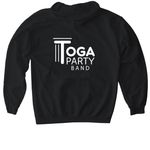 Toga Party Security, a Black Gildan Softstyle Pullover Hoodie (back-view)
