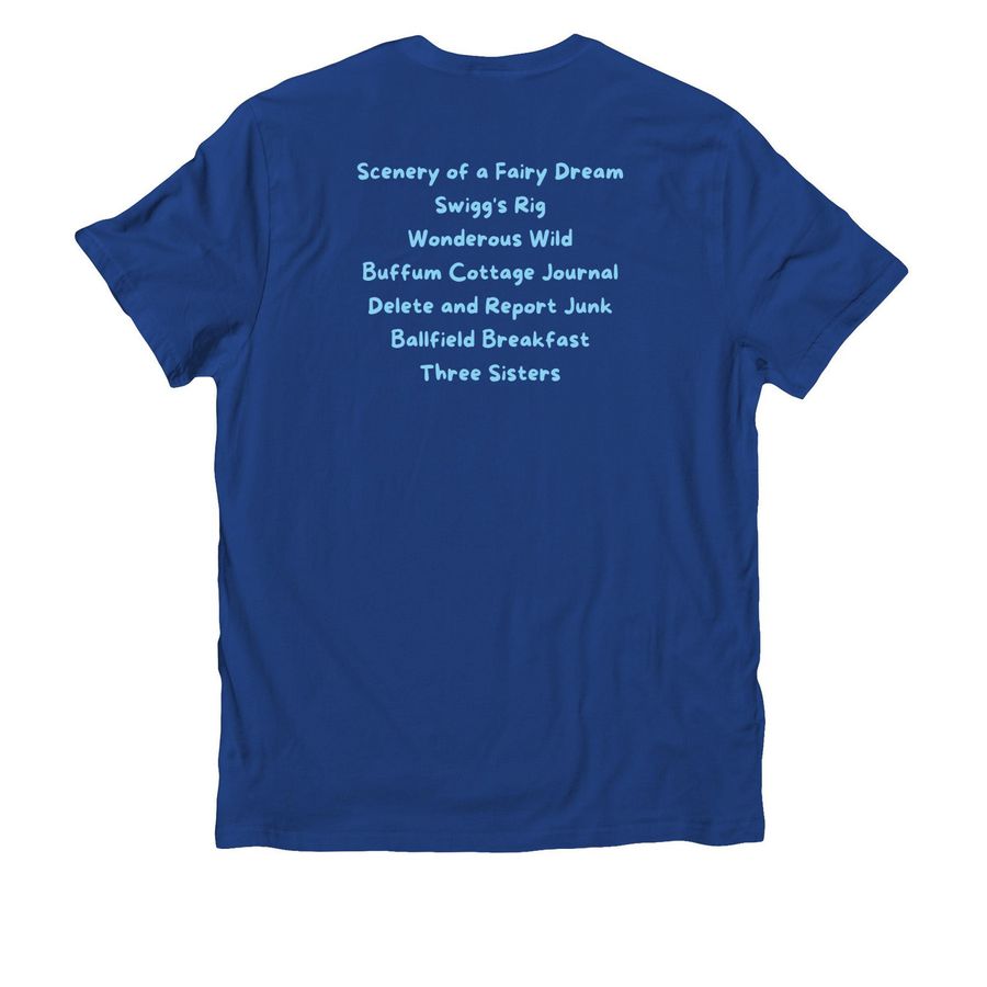 Wacky Canoe, a Andromeda Blue Allmade Organic Cotton Unisex Tee (back-view)