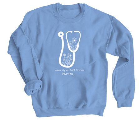 Blooming Nurse&nbsp;, a Carolina Blue Crewneck Sweatshirt