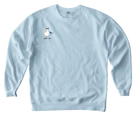 Cuff 'Em, a Chambray Comfort Colors Crewneck Sweatshirt