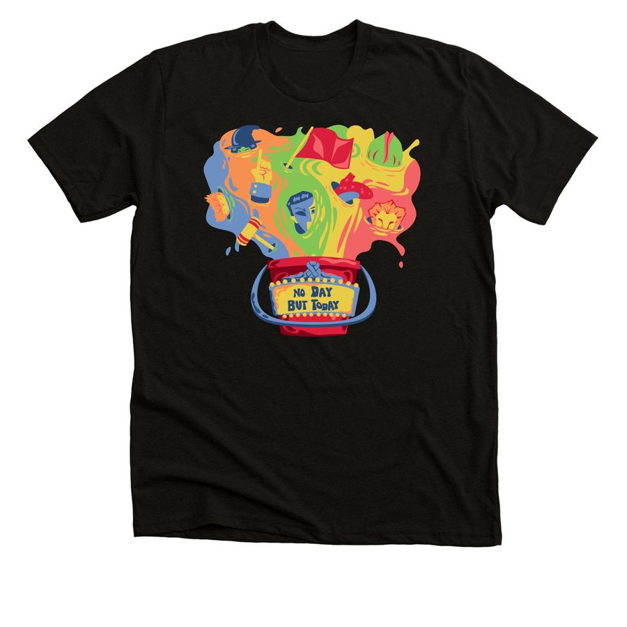 Red Bucket Donation, a Solid Black Blend Premium Unisex Tee