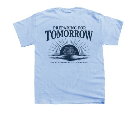 Preparing for Tomorrow, a Light Blue Youth Unisex Tee