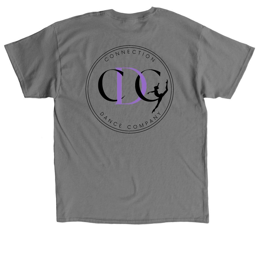 Connection Dance Company Logo Tee, a Charcoal Classic Unisex Tee (back-view)